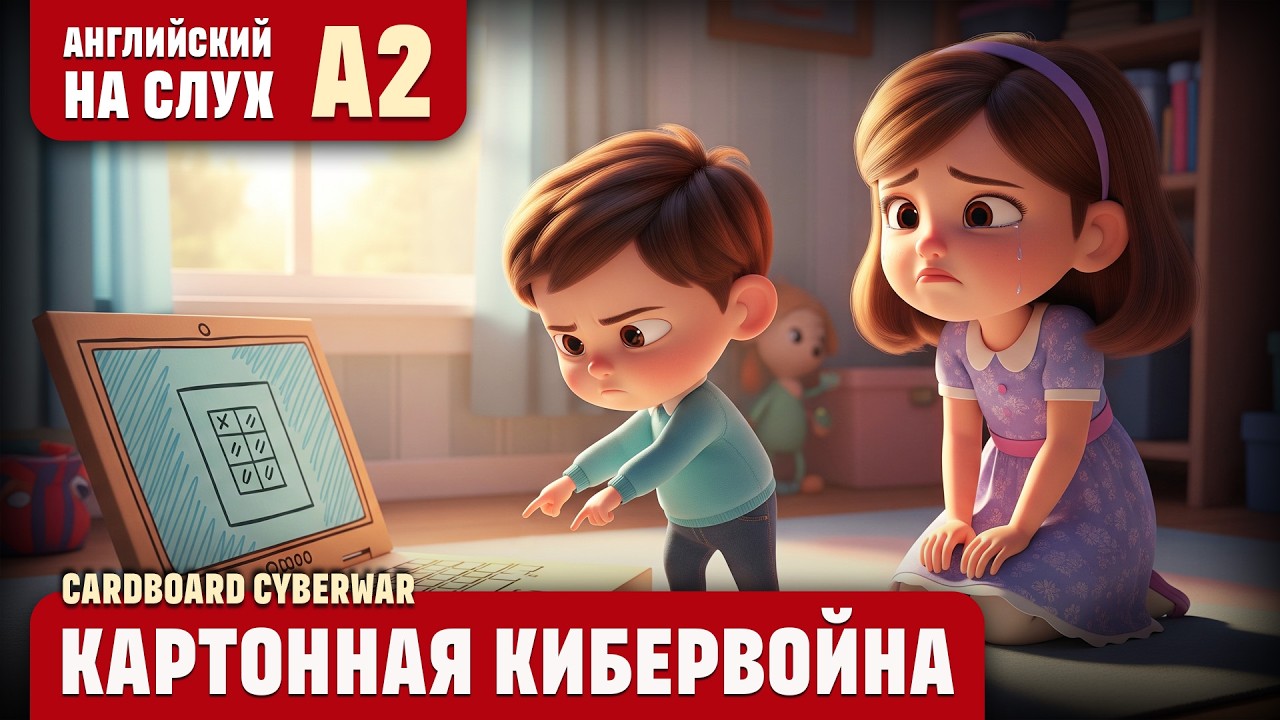 Картонная кибервойна. Весёлый рассказ (уровень А2). Английский на слух.