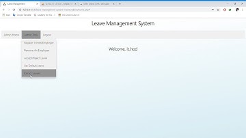 Leave Management System Project in PHP and MySQL
