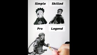 How to Draw Obito and StickMan | FSF ART | Easy Drawing