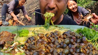 Planting Vegetables Eating Galho Snail Crab Chutney Etc Couple Vlog Kents Vlog