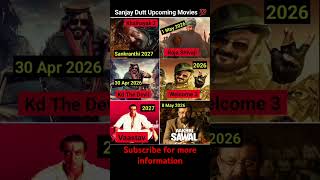 𝗦𝗮𝗻𝗷𝗮𝘆 𝗗𝘂𝘁𝘁 is king of future indian cinema? #khalnayakreturns #rajashivaji #welcome3..
