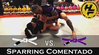 BJJ ?‍️| SPARRING Comentado #3 (Blanco vs. Morado?) - Combate Mixto