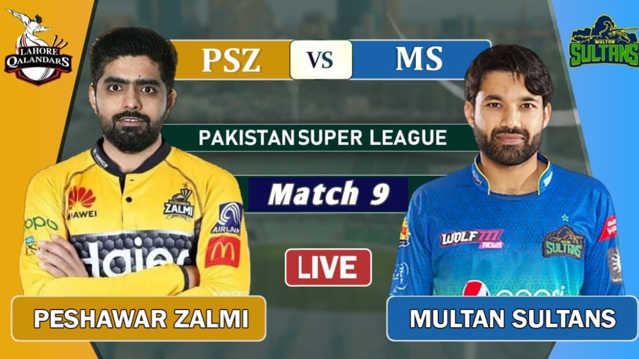PSL 2025 LIVE : PESHAWAR vs MULTAN MATCH 9 LIVE | MS vs PZ LIVE MATCH COMMENTARY | PZ BAT
