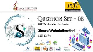 Question Set - 05 || DBMS Question Set Series || Java Institute || Sinura Wahalathanthri