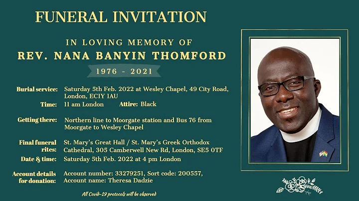 Funeral of the Revd Nana Banyin Thomford