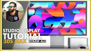 how to modeling apple mac studio pc set with display using 3ds max
