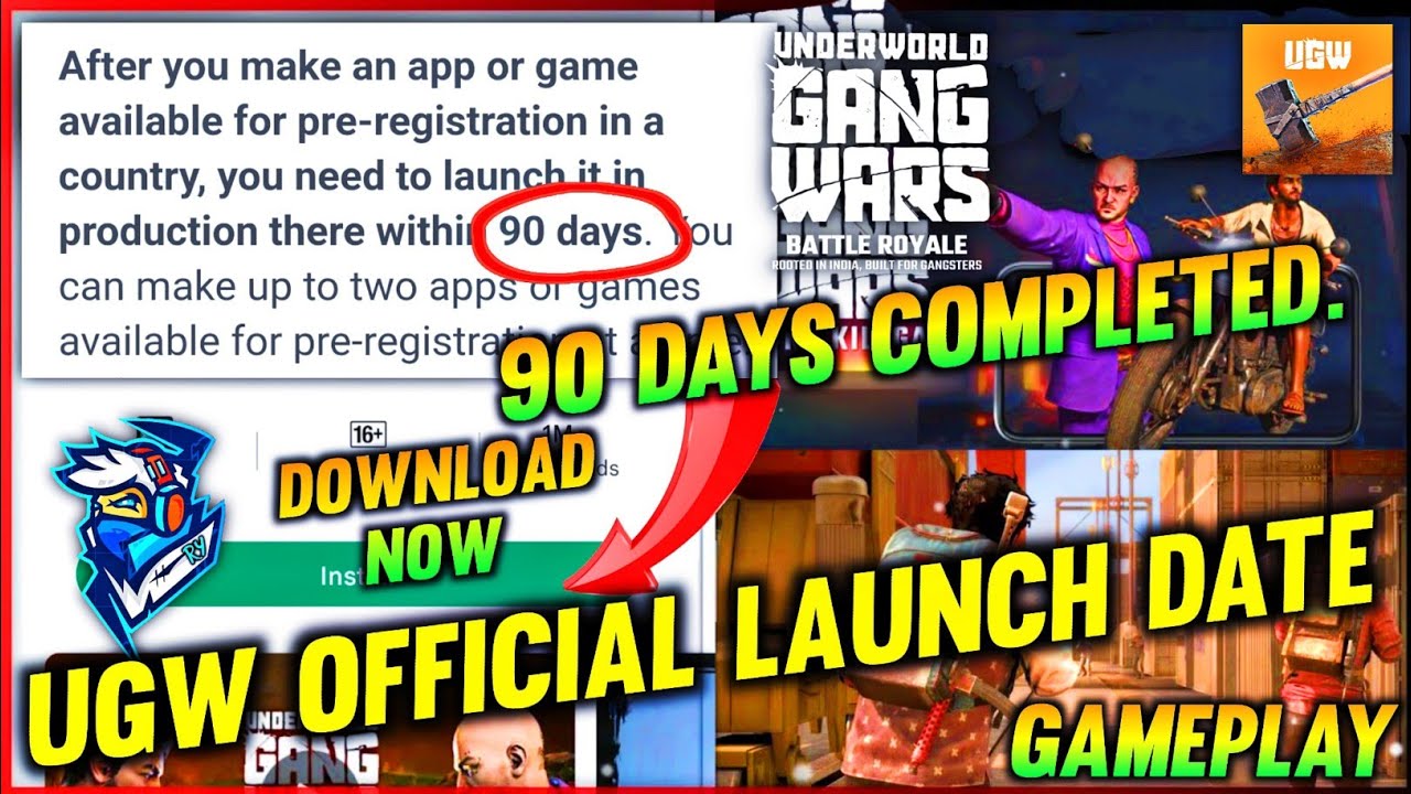 Underworld Gang Wars (UGW) Official Launch Date+Time And 90 Days Policy Complete For Pre-Register
