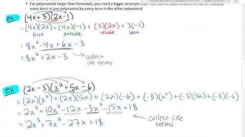 2.2 Multiplying Polynomials | FMP 10