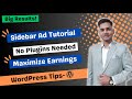 How To Place Add On Sidebar in WordPress website | Maximize Your Profits(No Plugin Required)