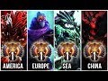 THE BEST PLAYERS IN THE WORLD - TOP 1 OF EVERY REGION (CORE-MMR) - Dota 2