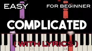 COMPLICATED ( LYRICS ) - AVRIL LAVIGNE | SLOW & EASY PIANO