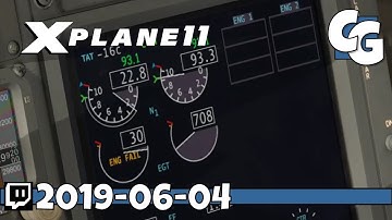 X-Plane 11 - Engine Failure! - Zibo B738 - VOD - 2019-06-04