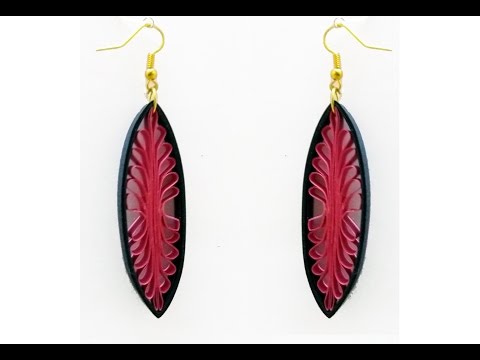 How to make quilled winged earrings from a quilling comb  YouTube