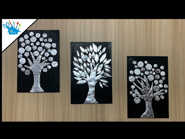 Wall Hanging craft ideas/aluminium foil craft/beautiful room decor idea 