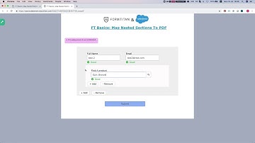 Map nested sections into a dynamic PDF