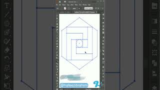 Hexagon Spiral Gradient Logo Design | Adobe Illustrator Tutorial #shorts