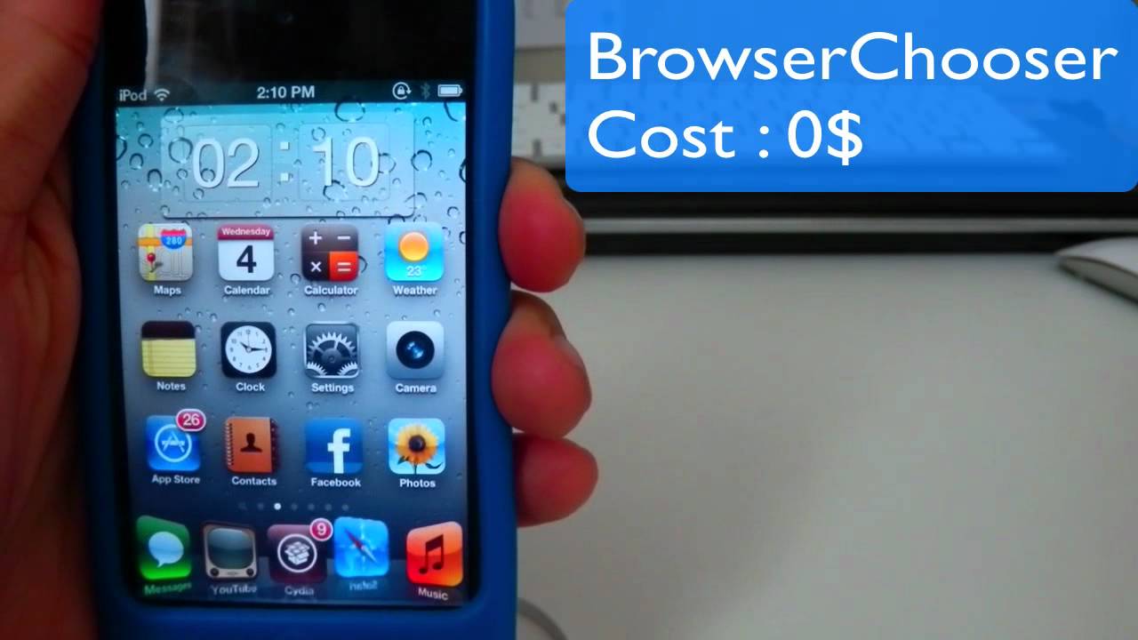 BrowserChooser - Simple Cydia Tweak that allows you to choose your default browser