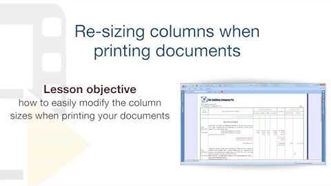 PriMus Tutorial - Column sizes in document prints - ACCA software