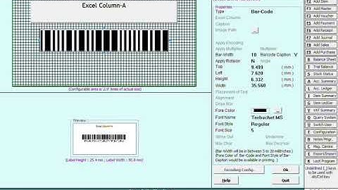 Item Barcode Printing in BUSY