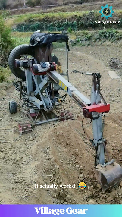 This Homemade Excavator is WILD! #diy #engineering #crazy