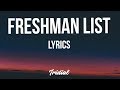 NAV - Freshman List (Lyrics)