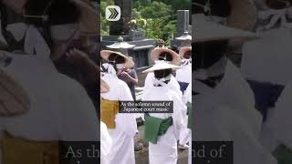 Details Blindfolded Women Cross a Sacred Bridge in Ancient Tateyama Ritual Guide