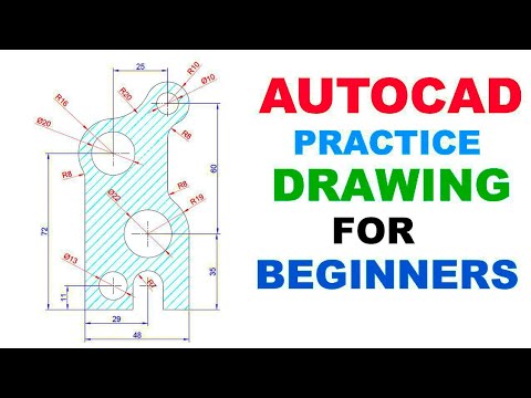 AUTOCAD 2D PRACTICE DRAWING FOR BEGINNERS IN HINDI | #THE_CAD_POINT ...