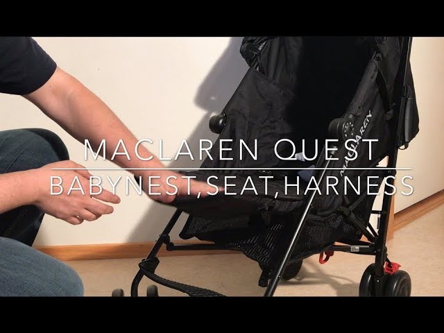 How to Adjust the Seat and Harness on a Maclaren Stroller (Including  Newborn Set-Up) - YouTube