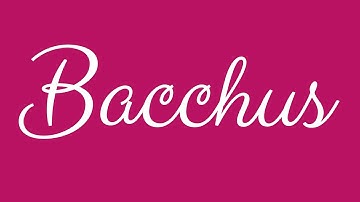 Learn how to Sign the Name Bacchus Stylishly in Cursive Writing