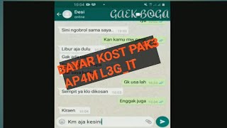 Chat Romantis..bayar Kost Pake Ap4Mauto Lancarbocil Jangan Nonton