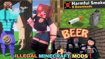 Top 5 ILLEGAL ⚠️ Minecraft Mods  | BANNED Minecraft MODS | Minecraft But Every Mod Is ILLEGAL 😱