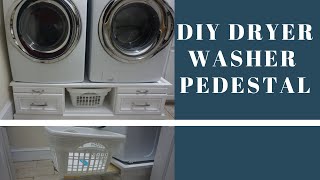 DIY Washer and Dryer Platform with Drawer - Houseful of Handmade