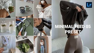 Minimal Feed 05 preset | Instagram feed | lightroom presets