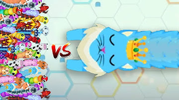 1 PRO VS 99+ NOOBS BOTS / Snake.io