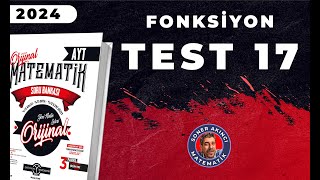 Fonksiyon Test 17 Ori̇ji̇nal Ayt Soru Bankasi