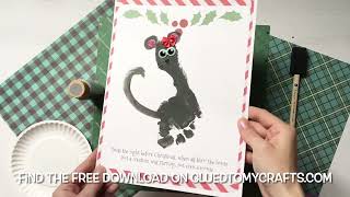 Footprint Christmas Mouse Keepsake
