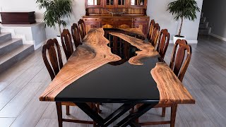 : Luxurious $20000 DIY Epoxy table - start to finish (uncut)