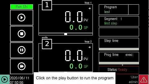 Gefran 3850T - Program execution - SUB ENG