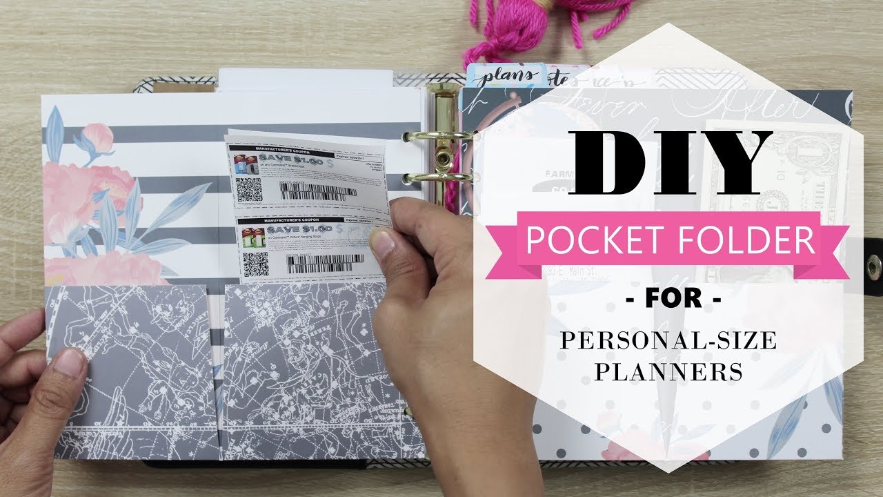 diy pocket folders tutorial for personal size planners youtube