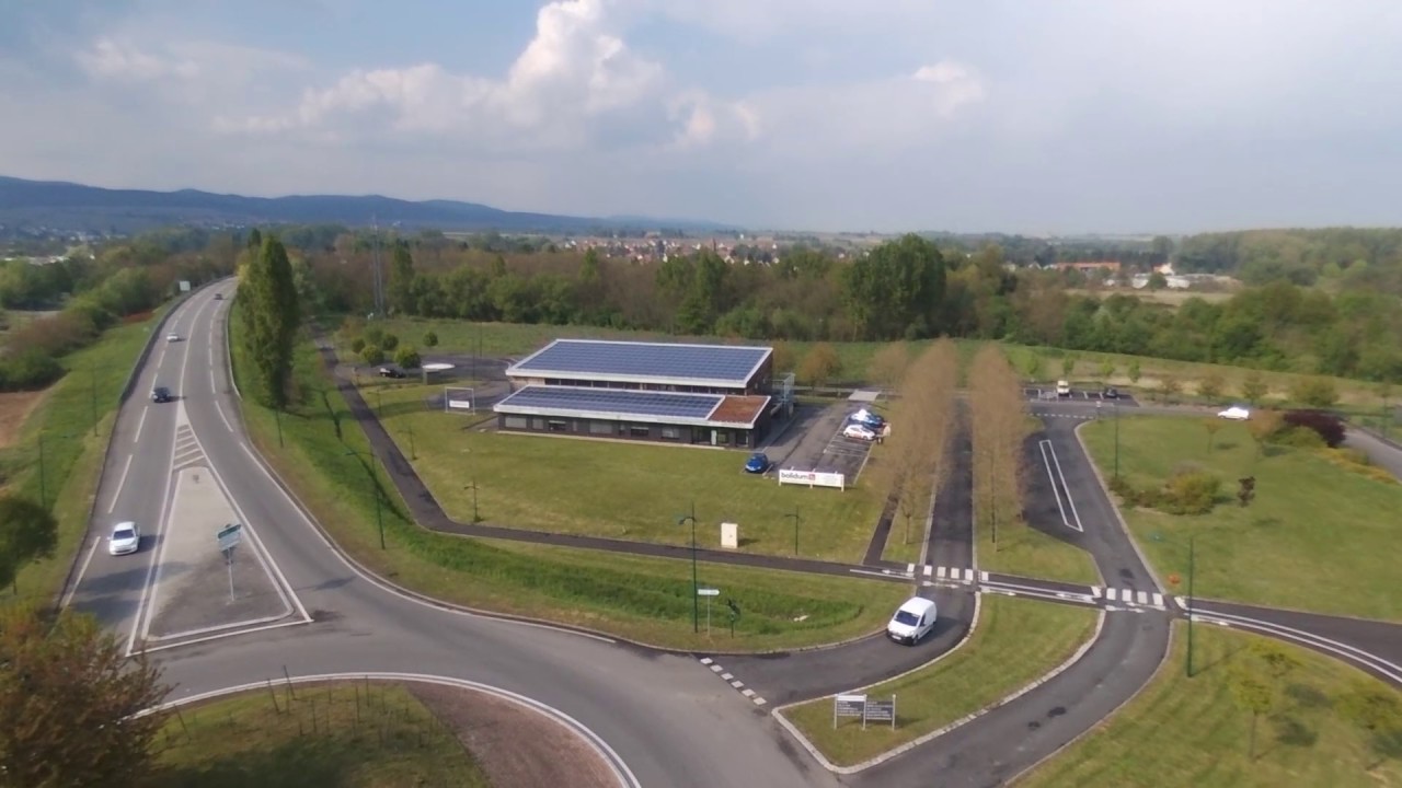 Vue aérienne du bâtiment de l'entreprise Bolidum