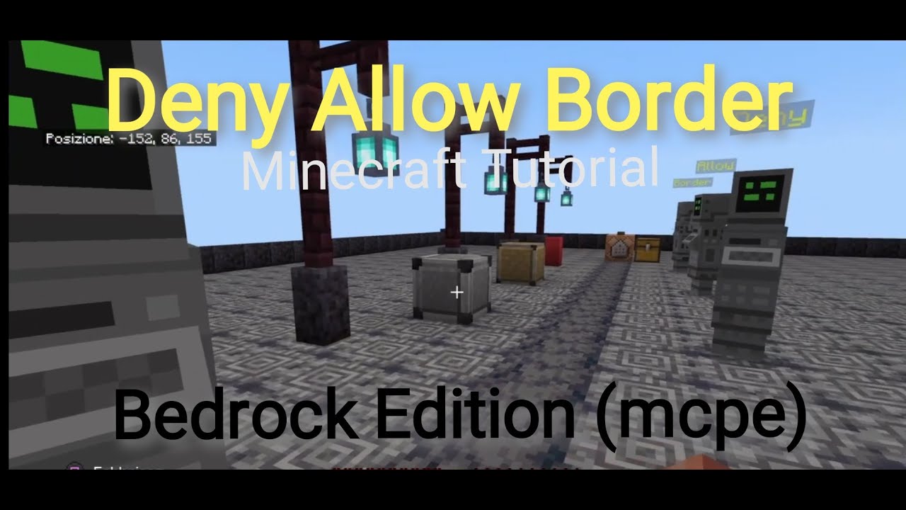 Allow, deny, border Minecraft Tutorial YouTube