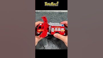 ASMR Fire Truck to Robot Hero 🚒✨🤖 #asmr #tadaapeekz #satisfying #asmr