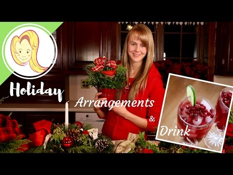 holiday-arrangements-and-pomegranate-drink