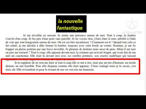 tronc commun rédiger la nouvelle fantastique la production écrite نماذج جاهزة لكتابة قصة مخيفة