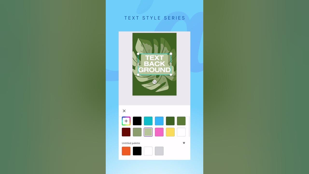 Canva tutorial How to add a background color around text shorts