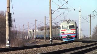 ЭР9Е-565 рейсом 866 Киев - Гребенка(09.03.2015 Перегон Барышевка - Березань, ЮЗЖД, Березань, Киевская обл., Украина. ЕР9Є-565 рейсом 866 Київ - Гребінка..., 2015-03-12T19:08:00.000Z)