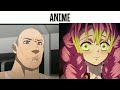 Anime vs reddit the rock reaction meme  mitsuri  part 2