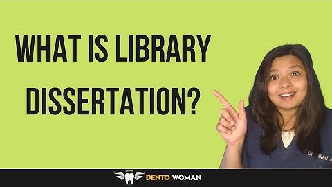 What is library dissertation | Sharing my Library dissertation #mds #mdslife