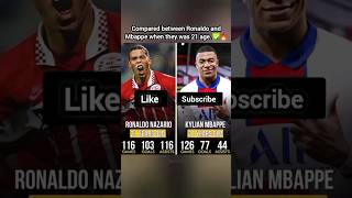 Compared Between Ronaldo Nazario And Kylian Mbappe When They Was 21 Age.
