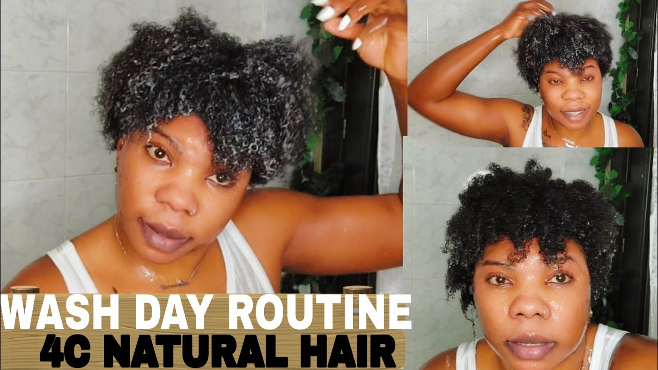 easy wash day routine for 4c NATURAL HAIR (start to finish) natural ...